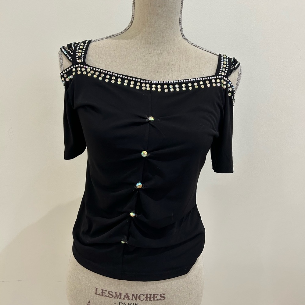 Black studded top